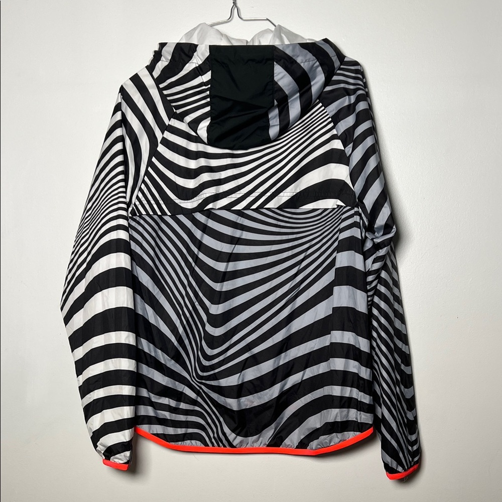 Nike Black & White Swirl Zip Hoodie with Blue & hot pink Accents - Picture 6 of 7
